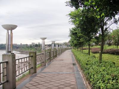 南充滨江路仿木栏杆